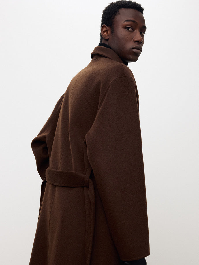 Tonywack - Hand-Made Wool Cashmere Stand-Collar Coat (Penny Brown) product image 10 | TRAB K-Fashion Australia