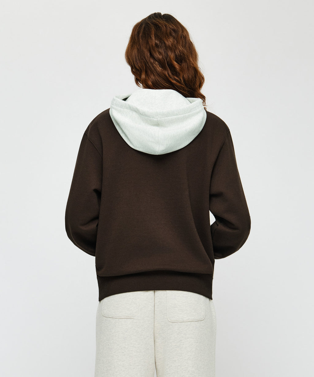 Marithe & Francois Girbaud - Small Classic Logo Embroidery Hoodie (Brown) product image 3 | TRAB K-Fashion Australia