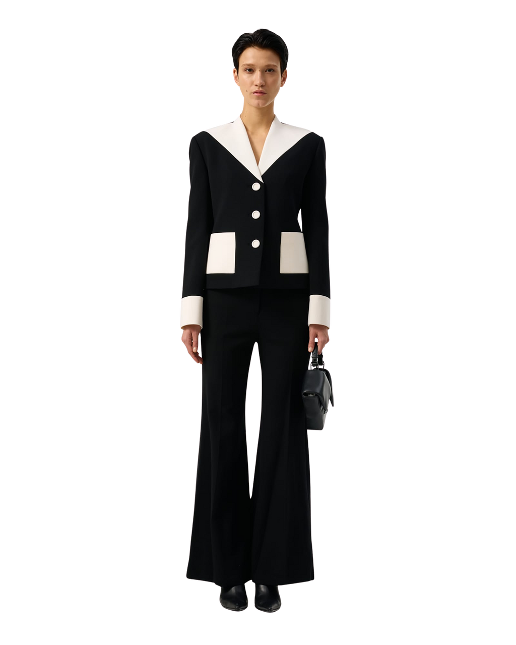 Kimhe Kim - Bi-Color Wool Blend Jacket (Black/Ivory) product image 7 | TRAB K-Fashion Australia