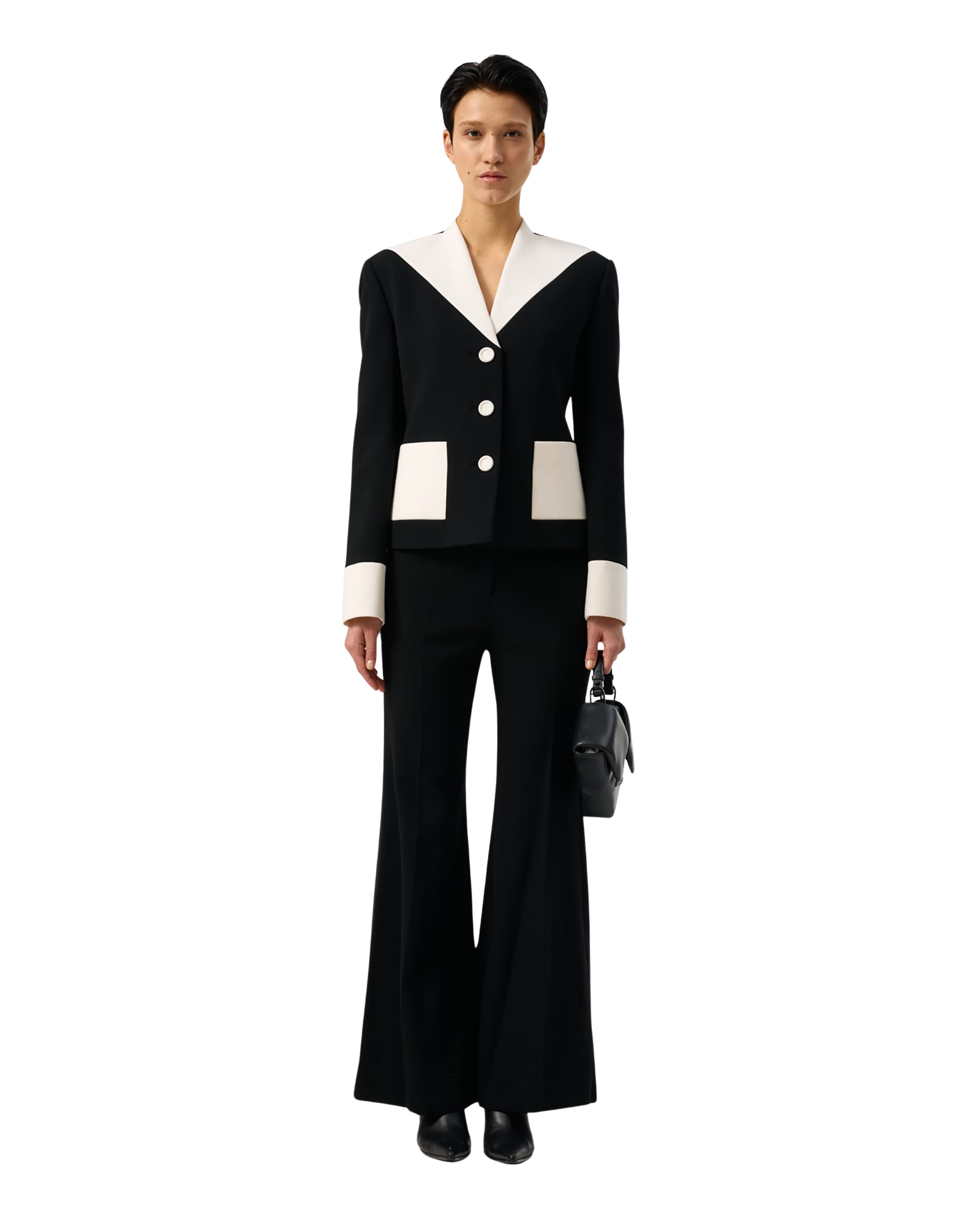 Kimhe Kim - Bi-Color Wool Blend Jacket (Black/Ivory) product image 7 | TRAB K-Fashion Australia