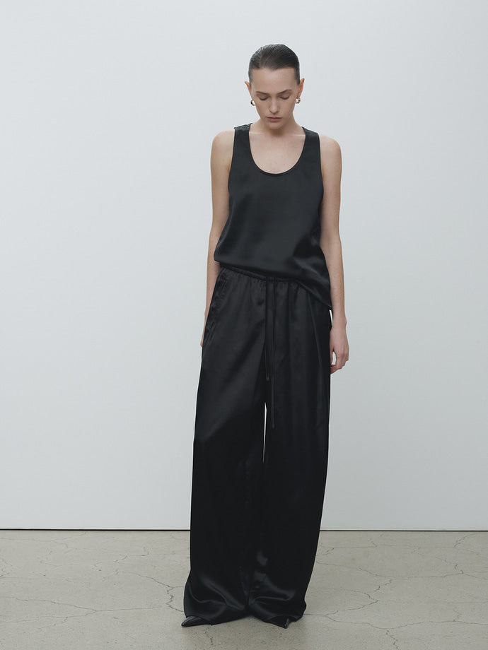 Tonywack - Tailored Satin Sleeveless Top (Black) product image 4 | TRAB K-Fashion Australia