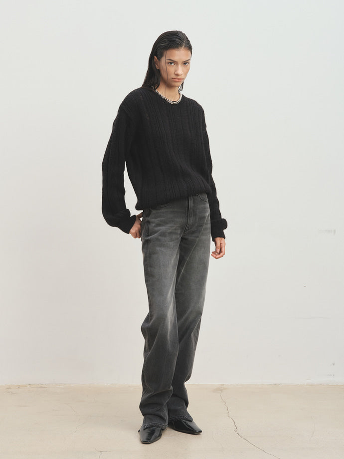 Tonywack - Straight Denim Trousers (Washed Black) product image 4 | TRAB K-Fashion Australia