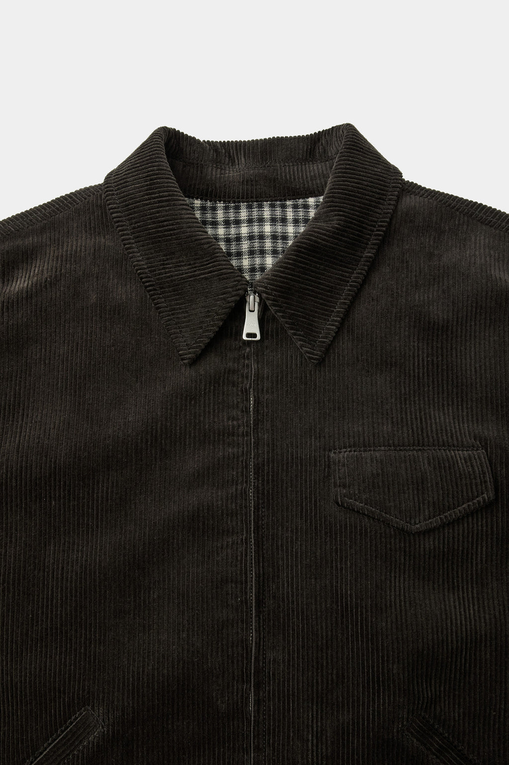 Coor - Mid Wale Corduroy Zip-Up Jacket (Washed Black) product image 5 | TRAB K-Fashion Australia