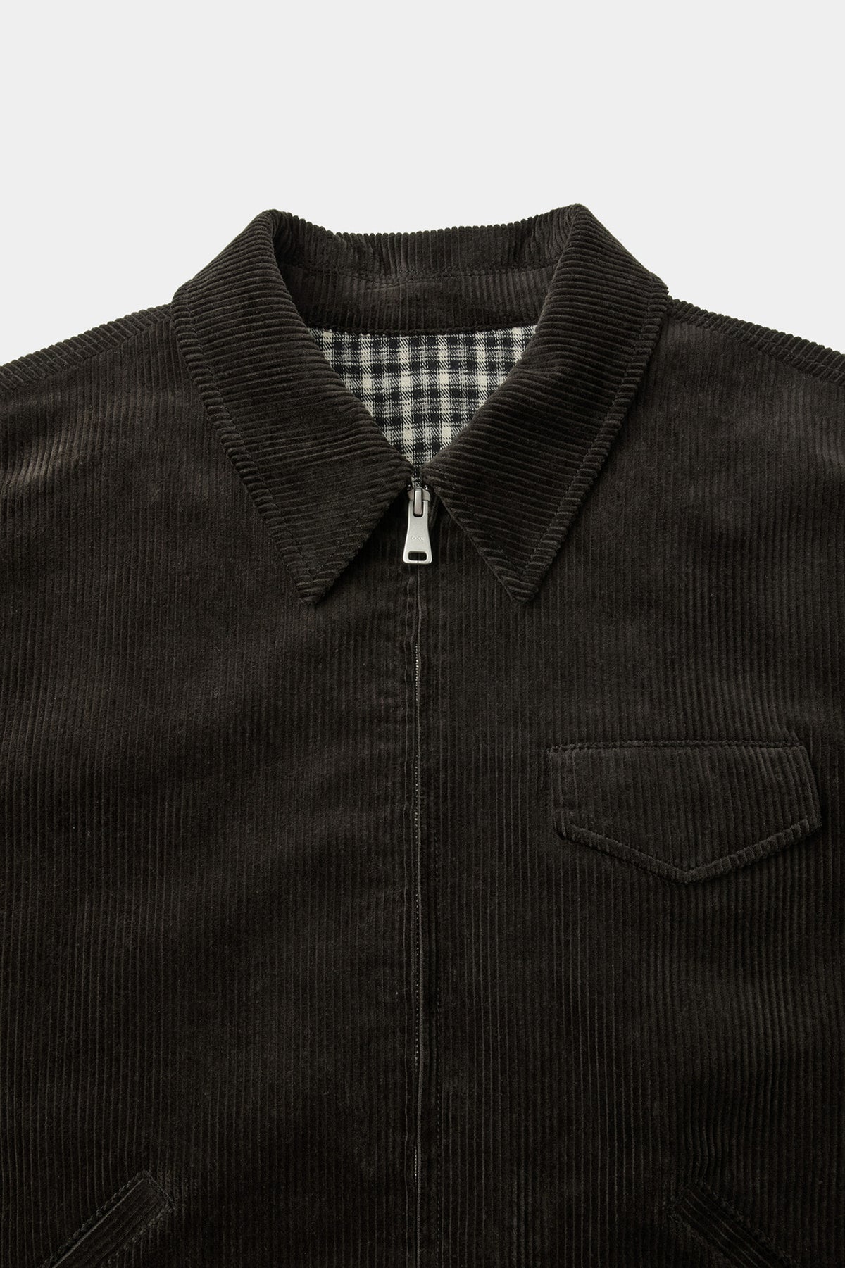 Coor - Mid Wale Corduroy Zip-Up Jacket (Washed Black) product image 5 | TRAB K-Fashion Australia