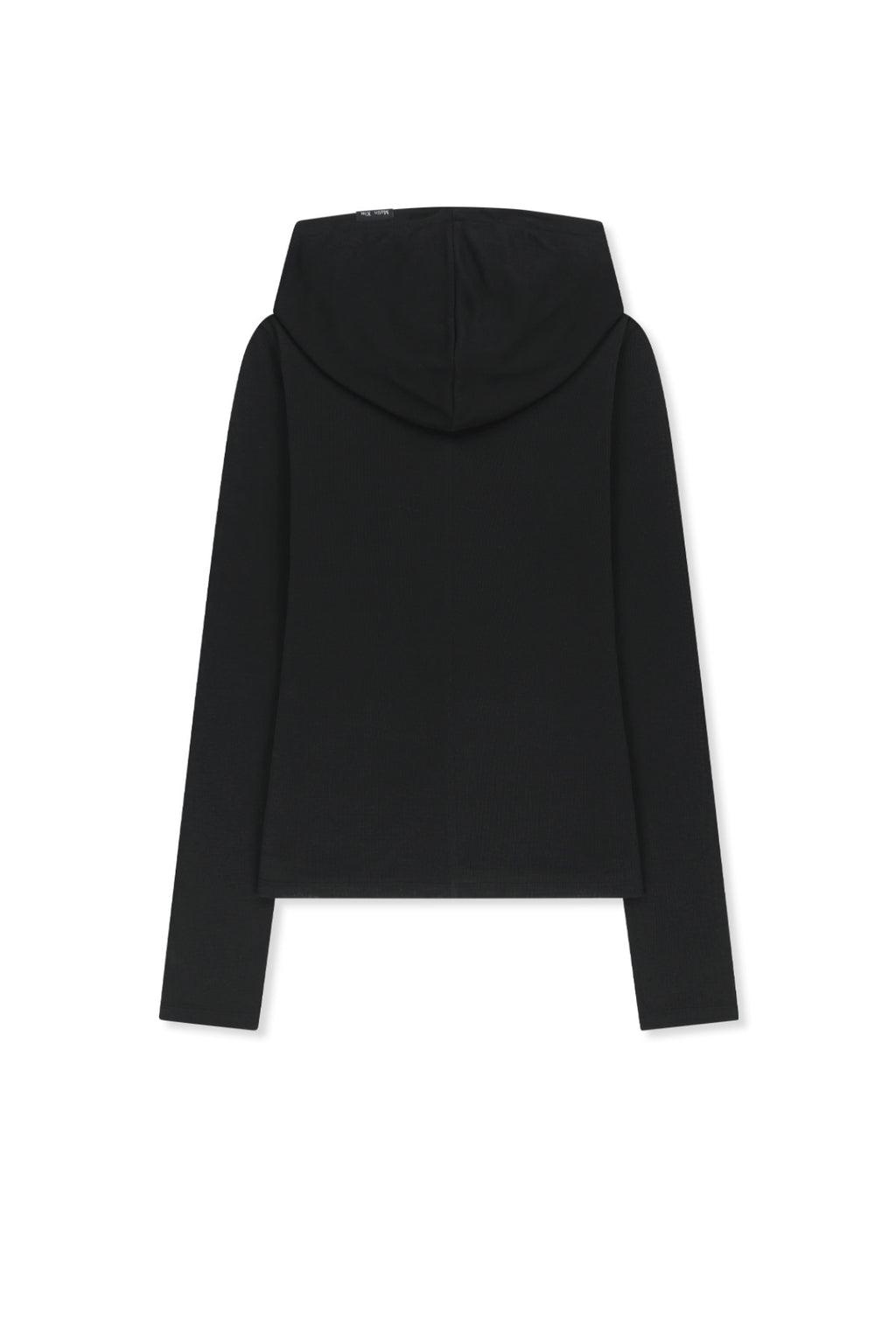 Matin Kim - Double Layer Button Hood Top (Black) product image 2 | TRAB K-Fashion Australia