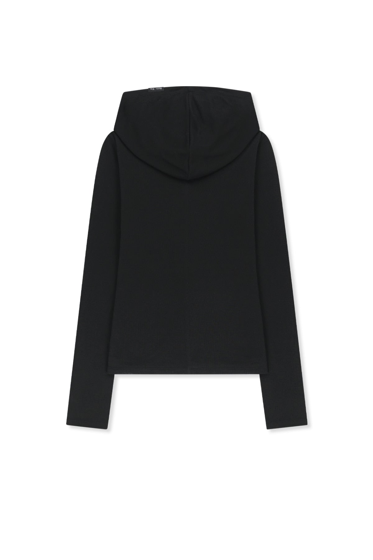 Matin Kim - Double Layer Button Hood Top (Black) product image 2 | TRAB K-Fashion Australia