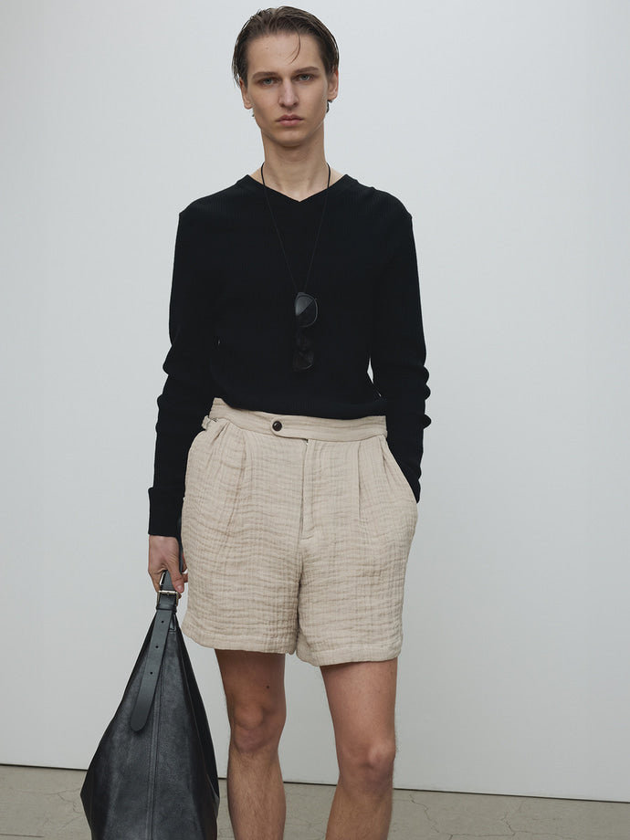 Tonywack - Double Weave Linen Short (French Beige) product image 4 | TRAB K-Fashion Australia