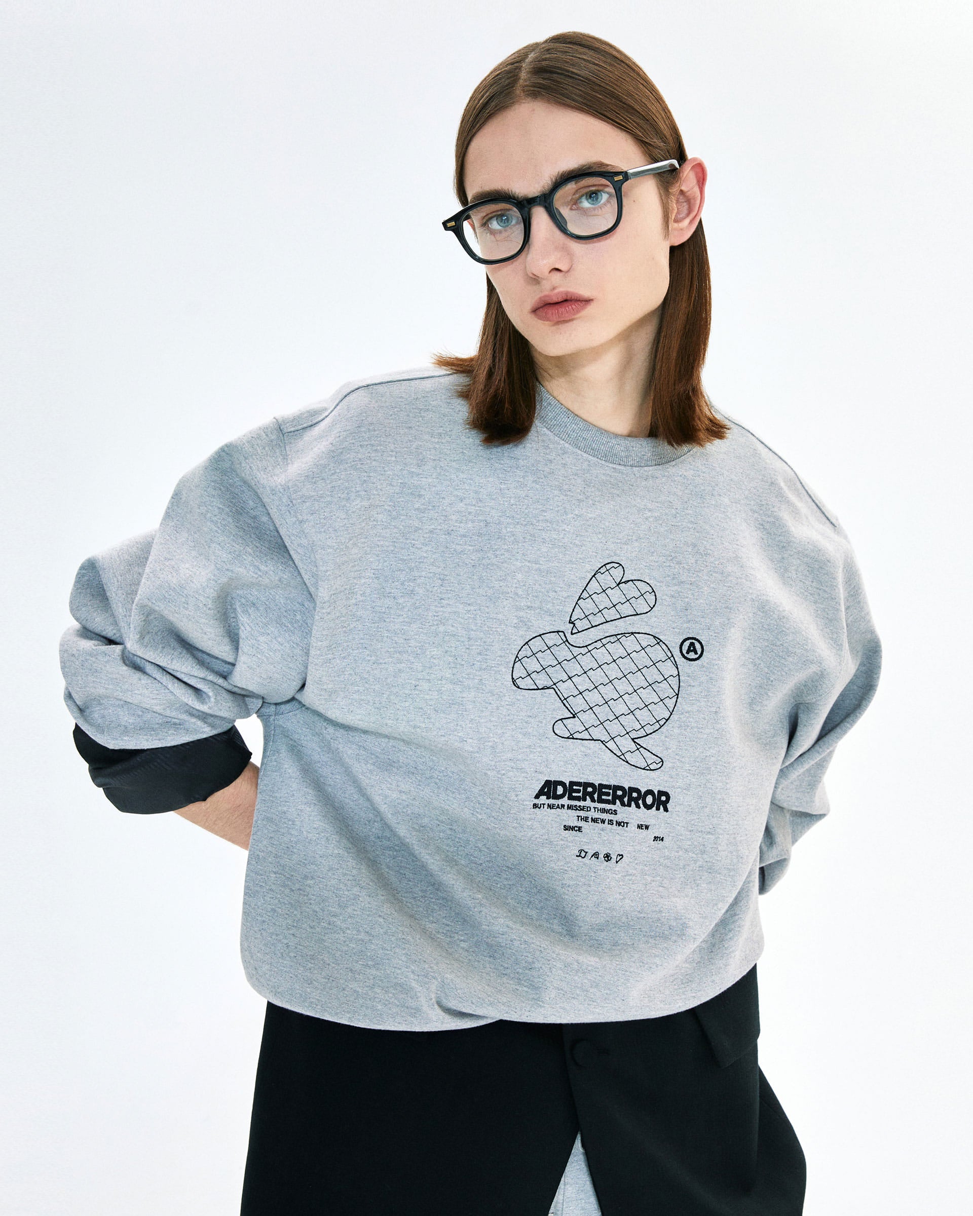 Ader Error - Twinny logo sweatshirt (Grey) product image 1 | TRAB K-Fashion Australia