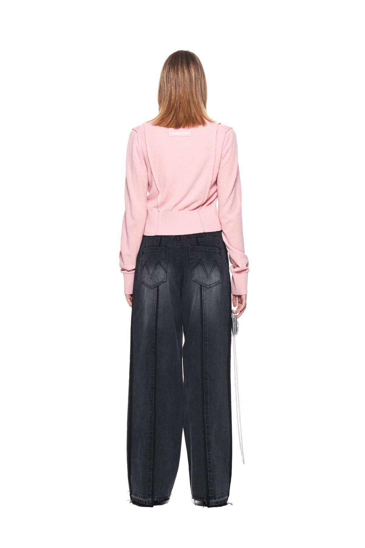 Matin Kim - Pintuck Point Knit Cardigan (Pink) product image 7 | TRAB K-Fashion Australia