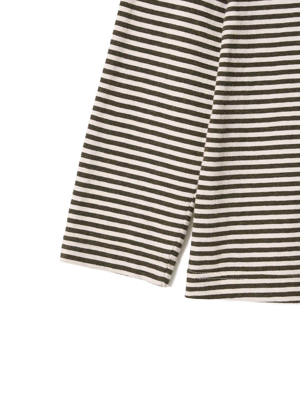 Kijun - Stripe Mid Sleeve Tee (Khaki) product image 9 | TRAB K-Fashion Australia