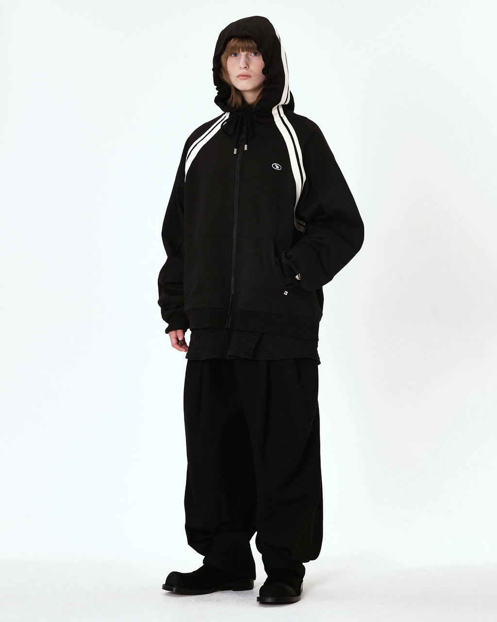 Ader Error - Bashar hood zip-up (Noir) product image 1 | TRAB K-Fashion Australia