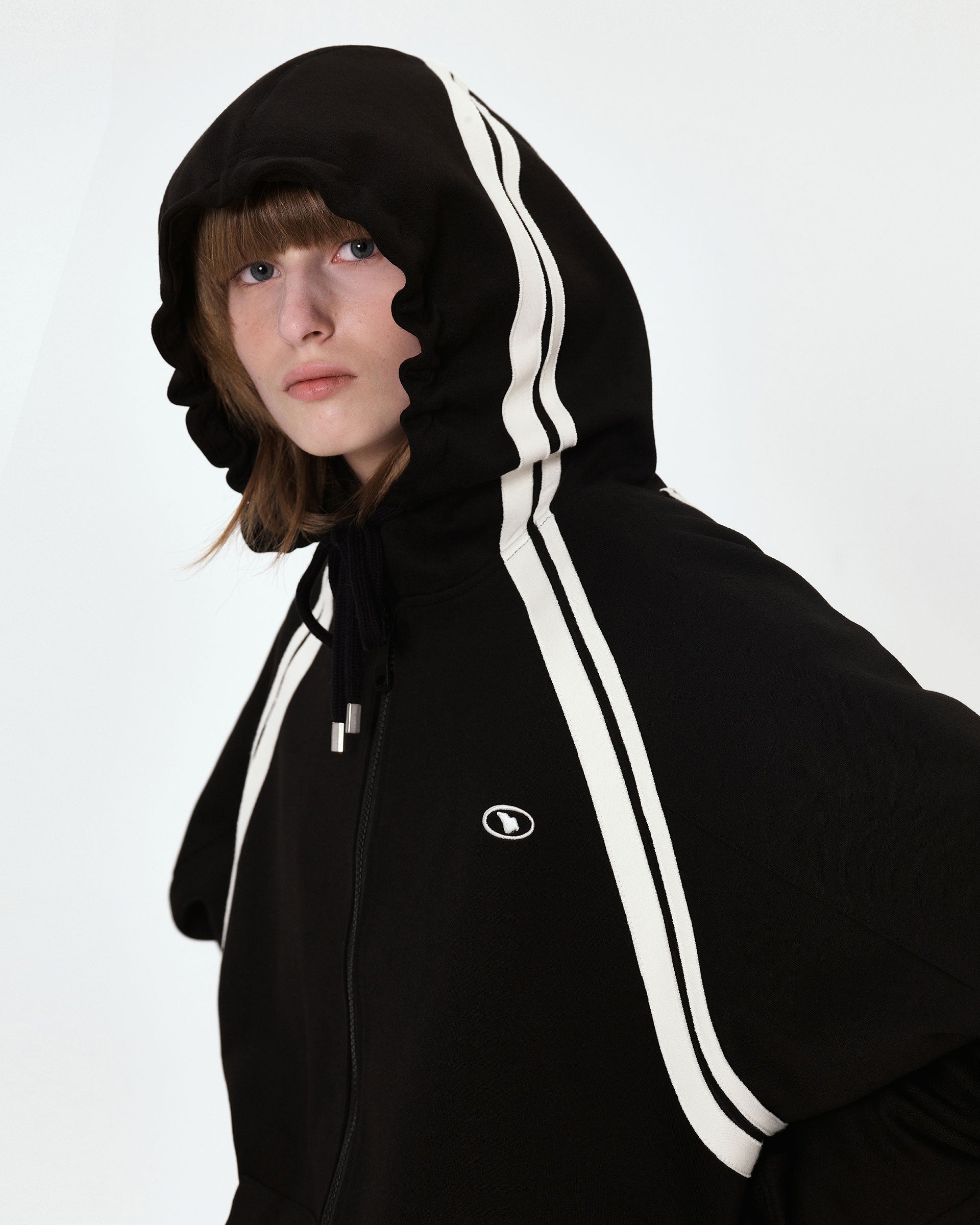Ader Error - Bashar hood zip-up (Noir) product image 2 | TRAB K-Fashion Australia