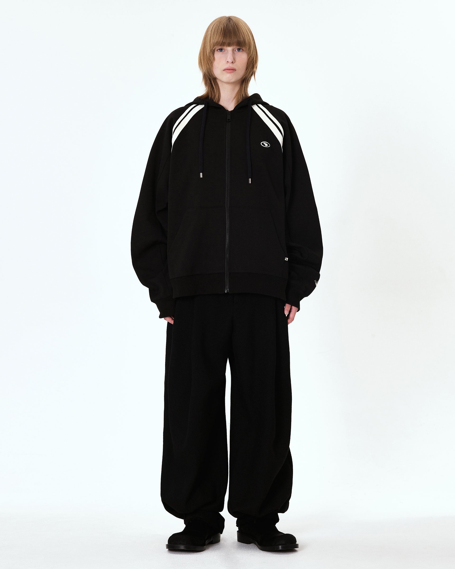 Ader Error - Bashar hood zip-up (Noir) product image 3 | TRAB K-Fashion Australia