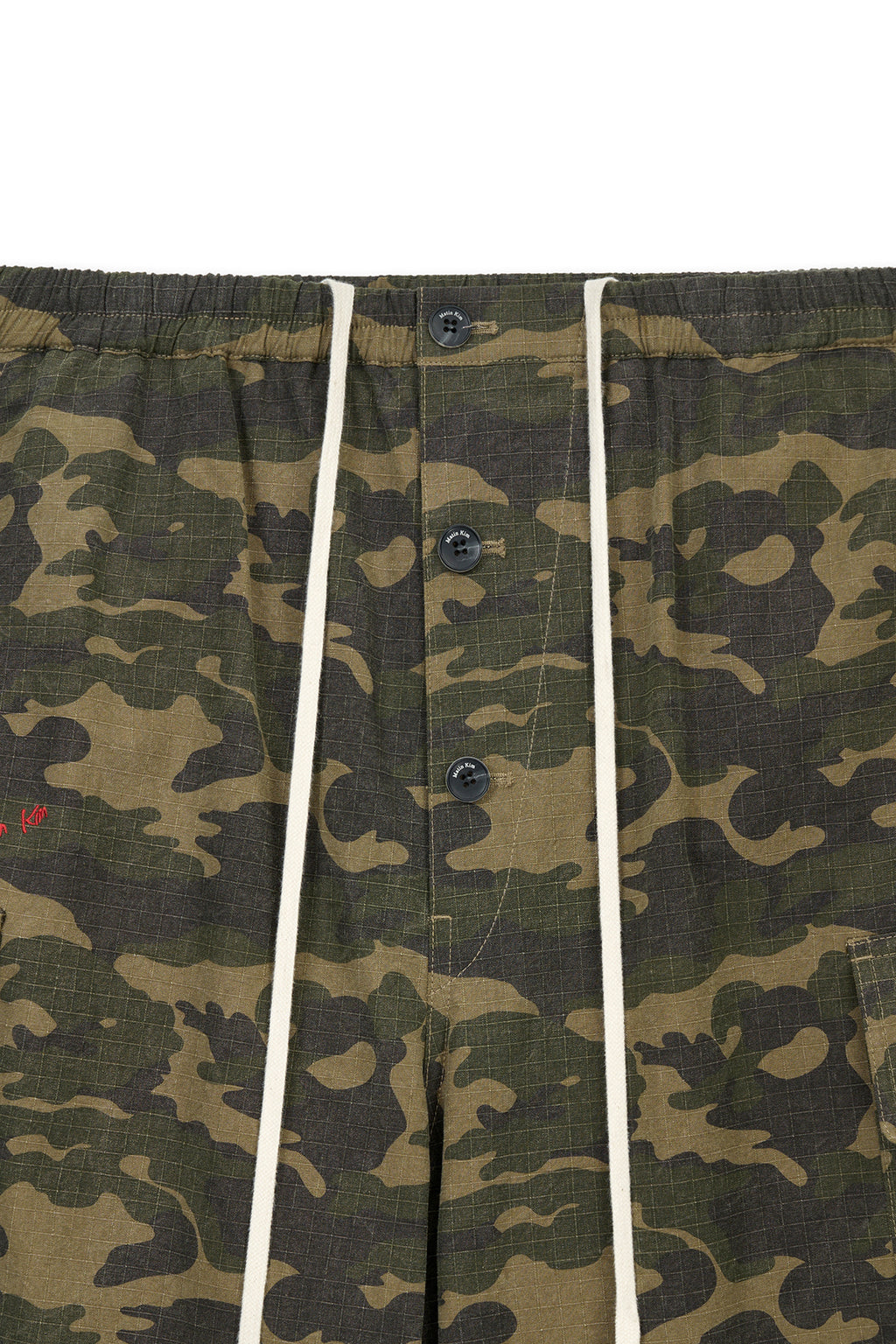 Matin Kim - Drawstring Hem Cargo Pants (Khaki) product image 4 | TRAB K-Fashion Australia