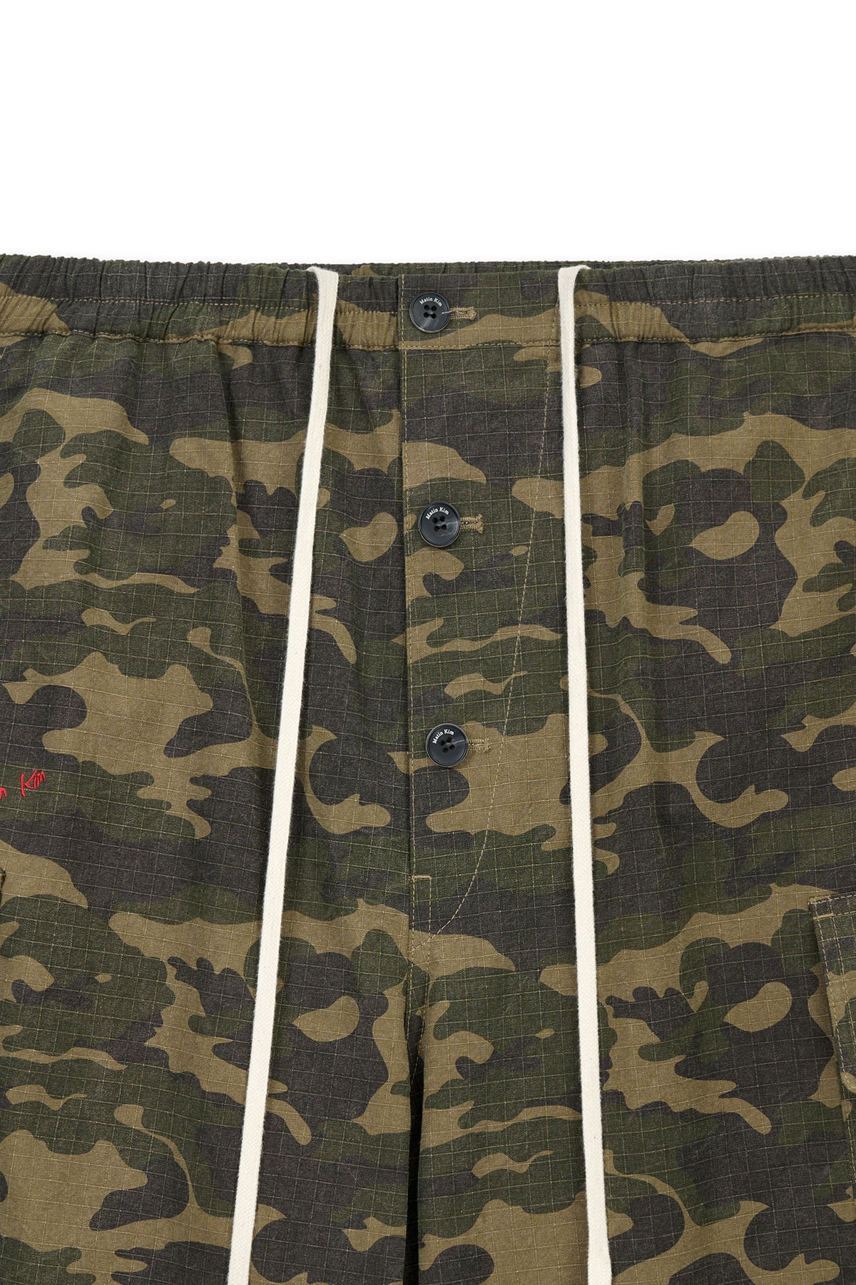 Matin Kim - Drawstring Hem Cargo Pants (Khaki) product image 4 | TRAB K-Fashion Australia