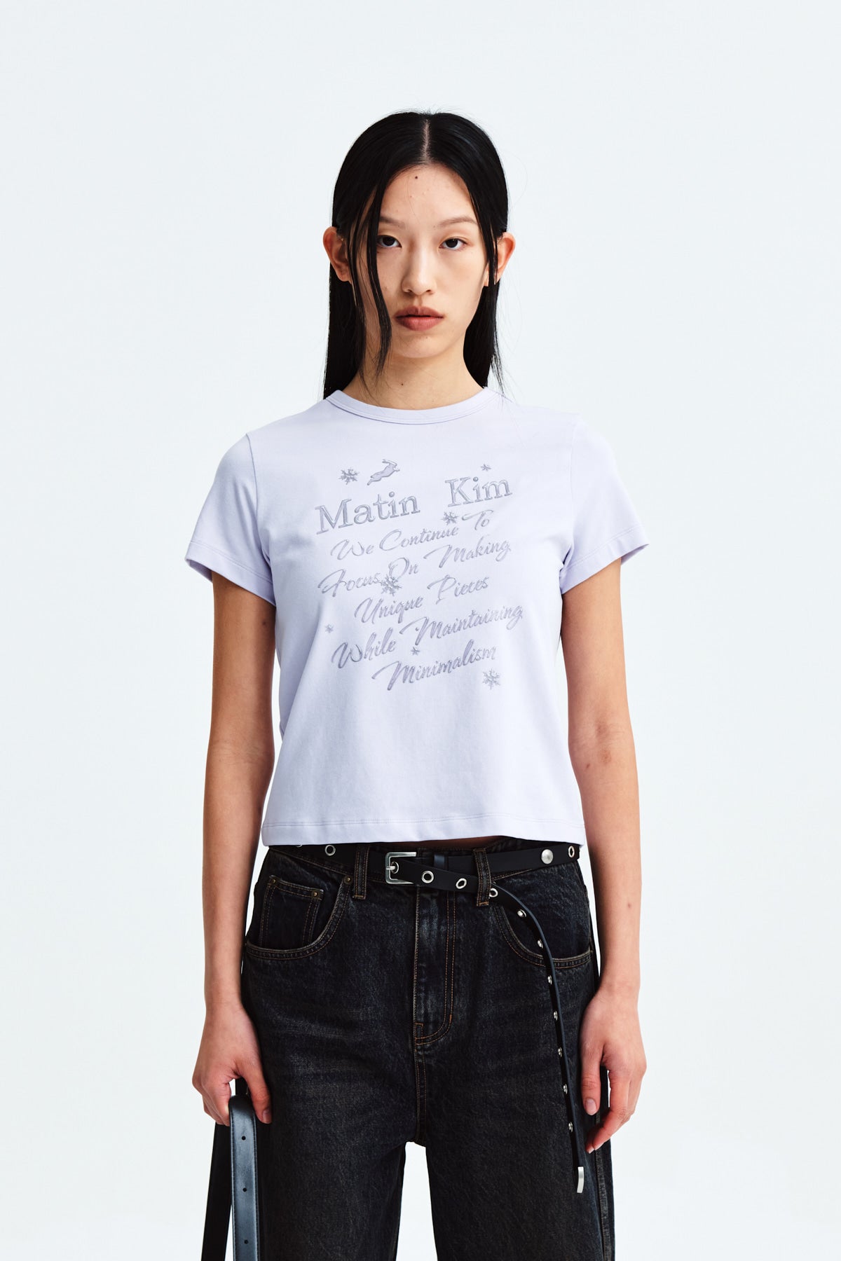 Matin Kim - Glow Printing Crop Top (Lilac) product image 5 | TRAB K-Fashion Australia