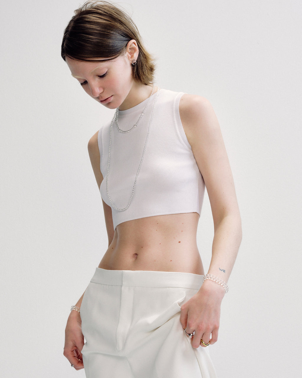 Numbering - Clear Quartz Bubble Necklace #7801 product image 4 | TRAB K-Fashion Australia