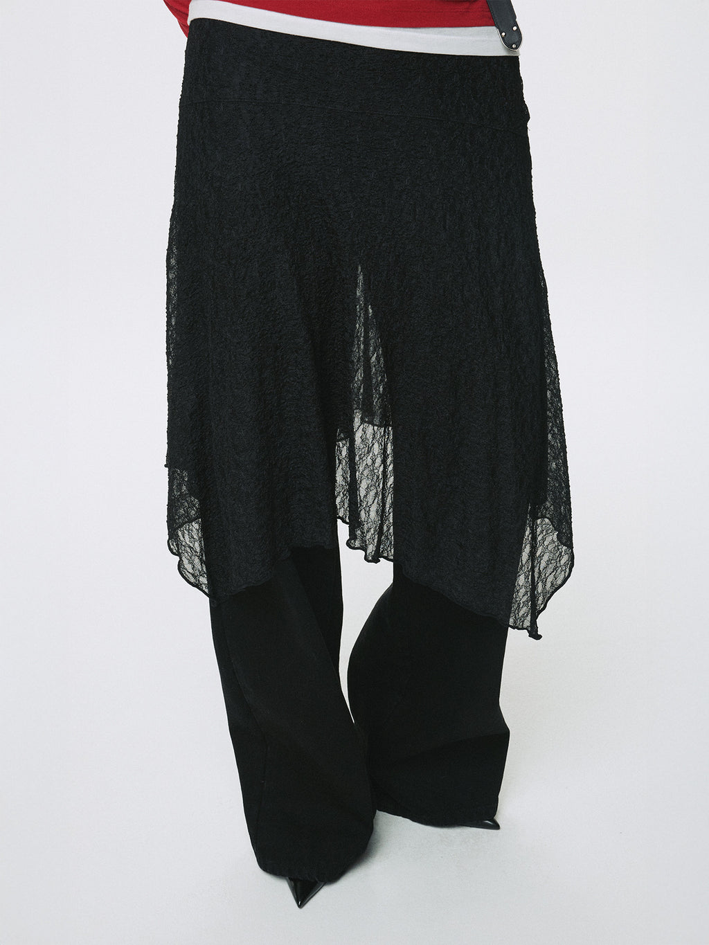 Tonywack - Lace Draped Skirt (Black) product image 5 | TRAB K-Fashion Australia