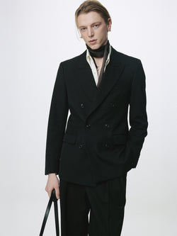 Tonywack - Wool Double-Breasted Tailored Jacket (Black) product image 1 | TRAB K-Fashion Australia