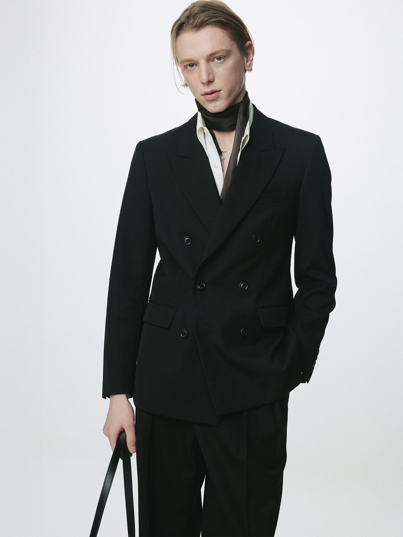 Tonywack - Wool Double-Breasted Tailored Jacket (Black) product image 1 | TRAB K-Fashion Australia