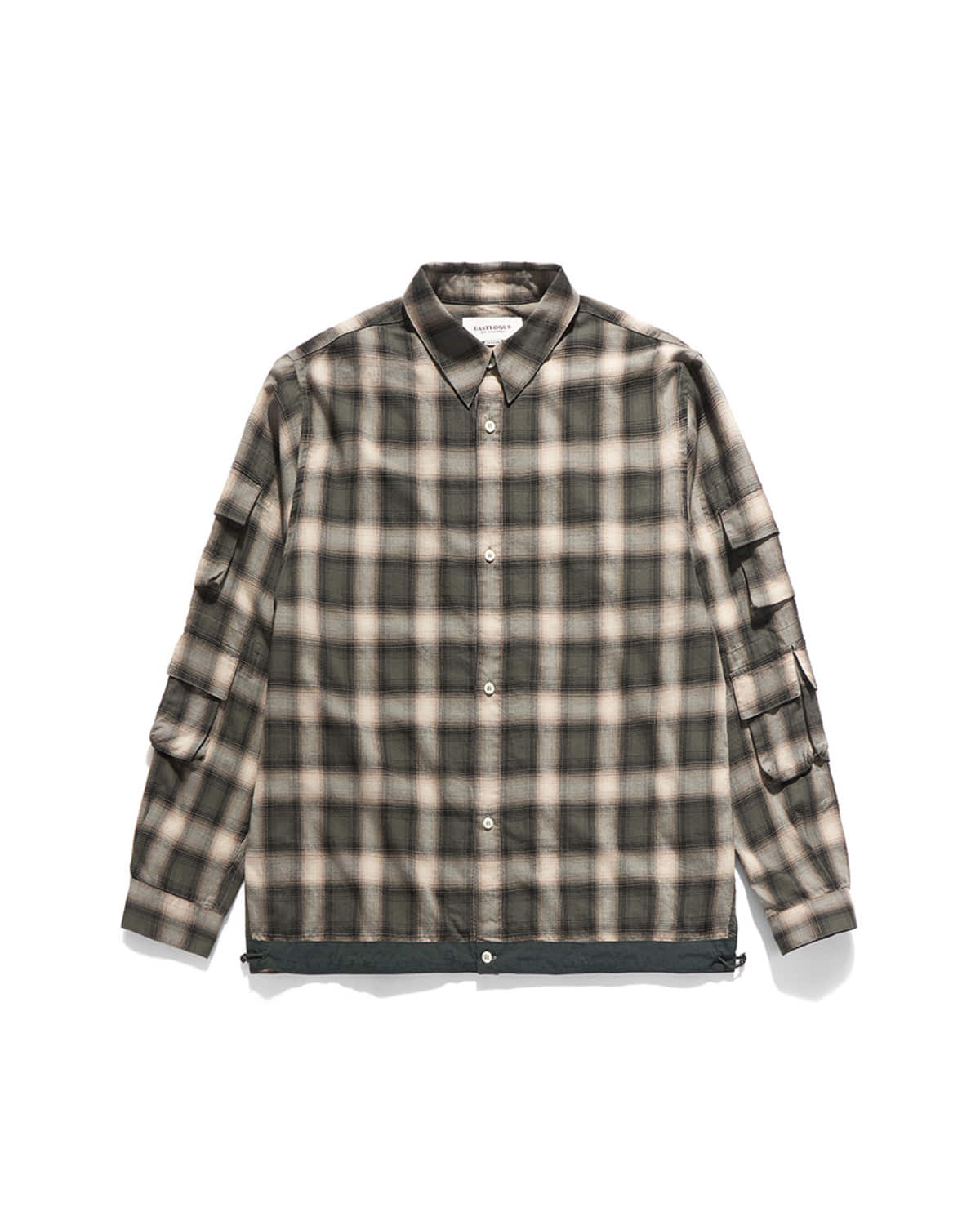 Eastlogue - Magazine Pouch Shirts (Green Ombre Check) product image 1 | TRAB K-Fashion Australia