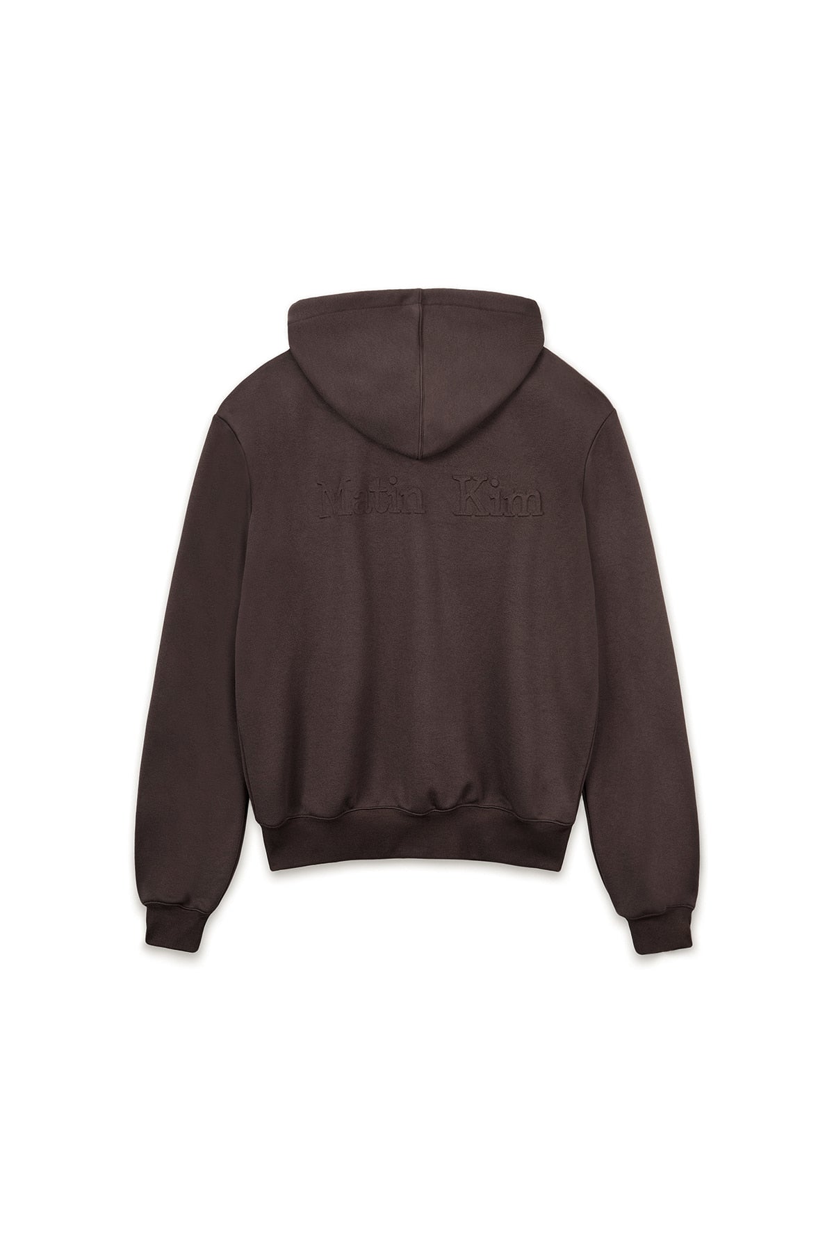 Matin Kim - Back Logo Glitter Hoody Zip Up (Brown) product image 2 | TRAB K-Fashion Australia