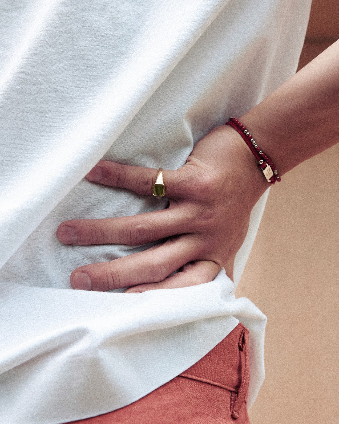 Numbering - Square Signet Pinky Ring #8523 product image 4 | TRAB K-Fashion Australia