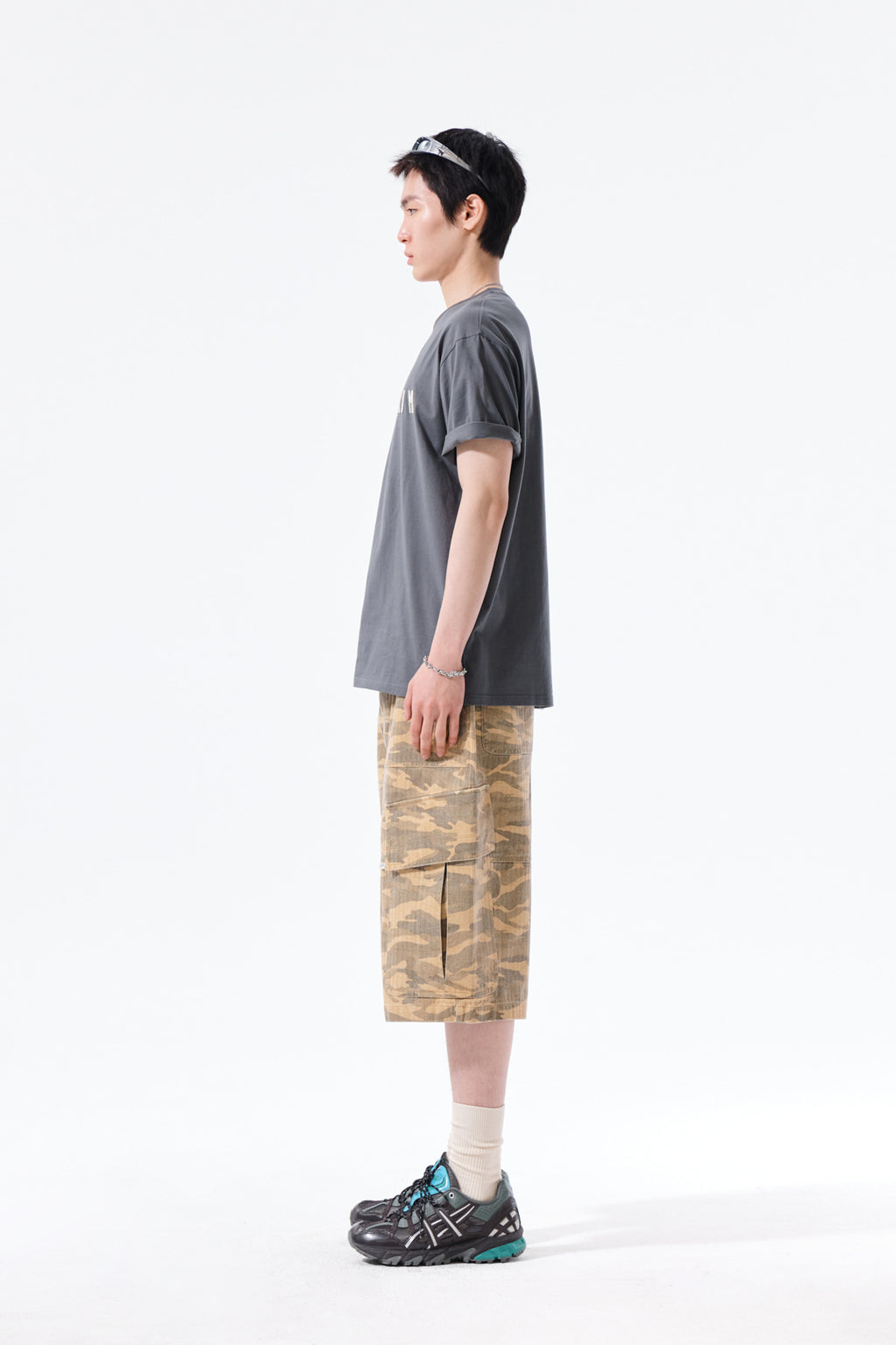 Matin Kim - Applique Felt Logo Top (Charcoal) product image 6 | TRAB K-Fashion Australia