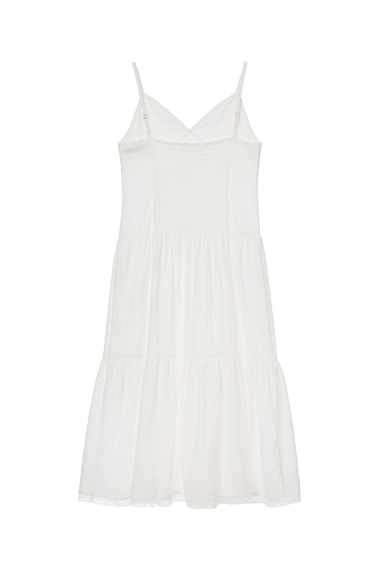 Deinet - Deinet Shirring Sleeveless Dress (White) product image 2 | TRAB K-Fashion Australia
