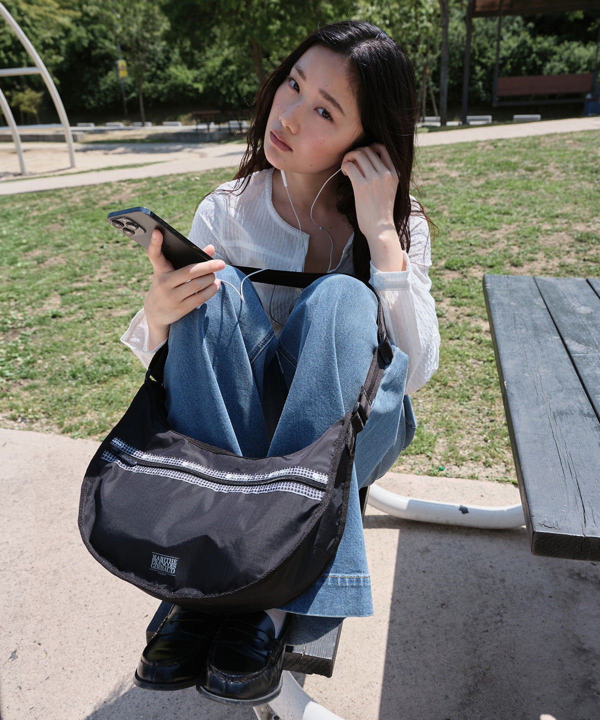 Marithe & Francois Girbaud - Marithe X Lesportsac Everyday Hobo (Black) product image 2 | TRAB K-Fashion Australia