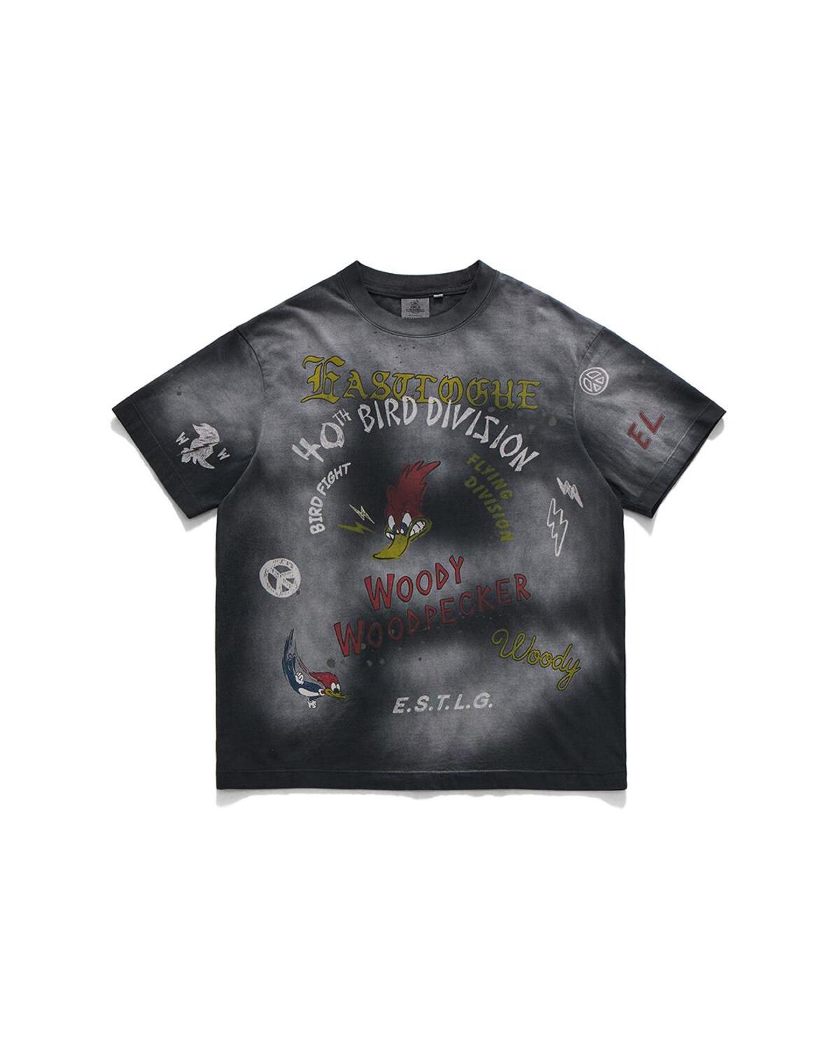 Eastlogue - Vintage Woody Doodle T-shirt (Black) product image 1 | TRAB K-Fashion Australia