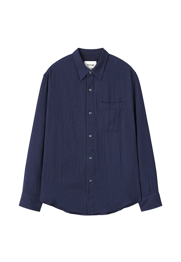Art if acts - Washed Gauze Shirt (Navy) product image 6 | TRAB K-Fashion Australia