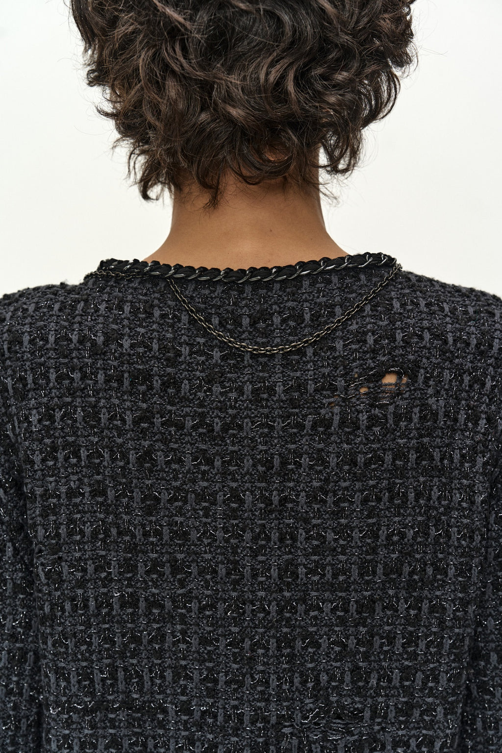 Andersson Bell - Raw Chain-Edge Tweed Jacket (Black) product image 9 | TRAB K-Fashion Australia