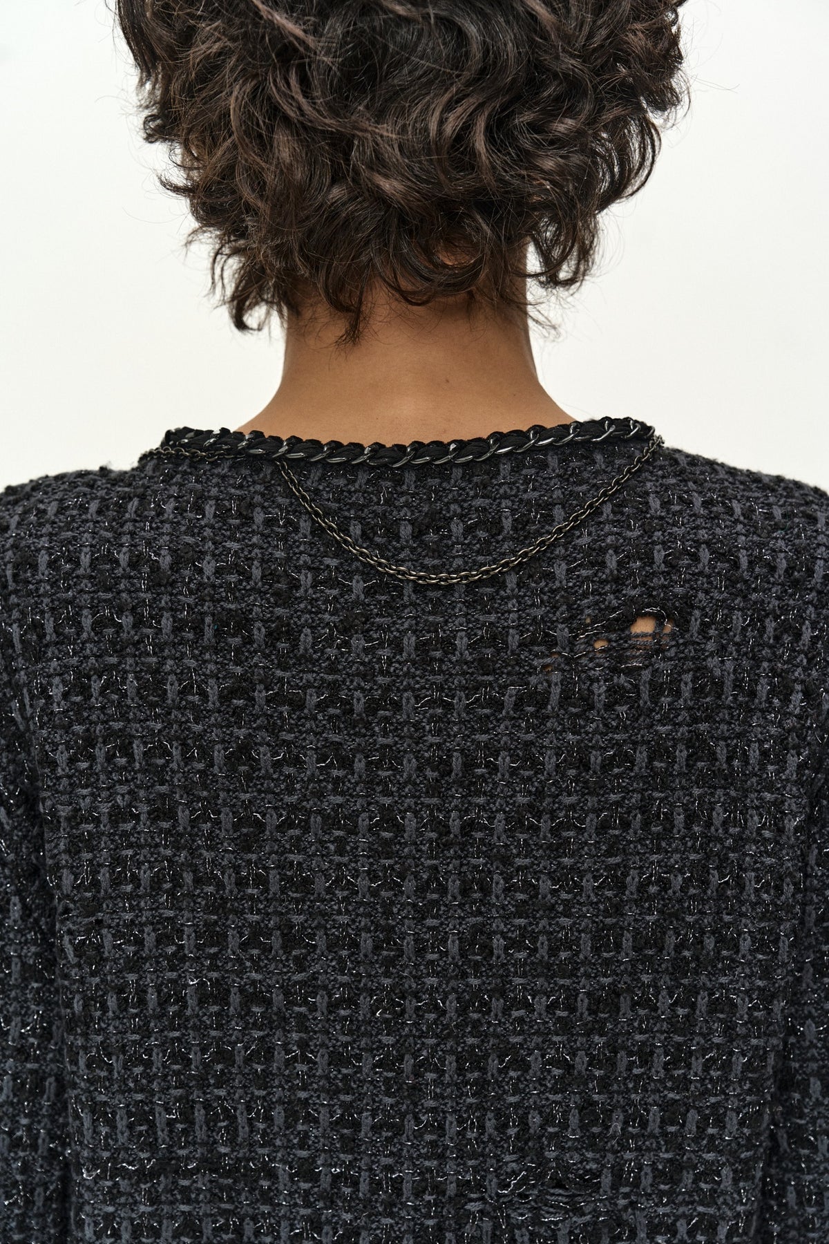 Andersson Bell - Raw Chain-Edge Tweed Jacket (Black) product image 9 | TRAB K-Fashion Australia