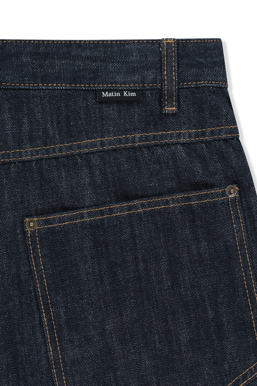 Matin Kim - Panel Stitch Denim Pants (Dark Navy) product image 5 | TRAB K-Fashion Australia