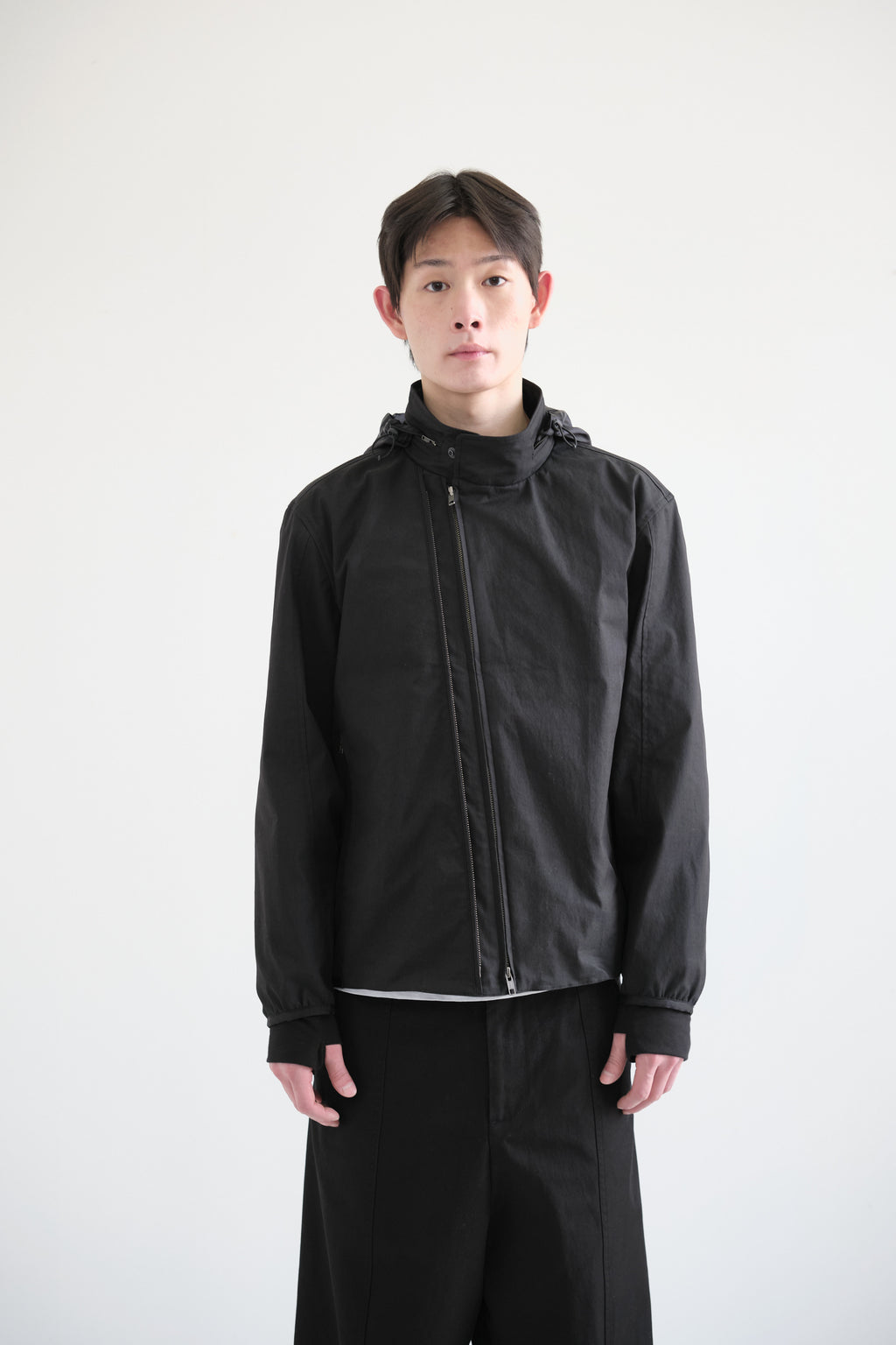 Hatchingroom - Diagonal Zip Jacket V2 (Black) product image 6 | TRAB K-Fashion Australia