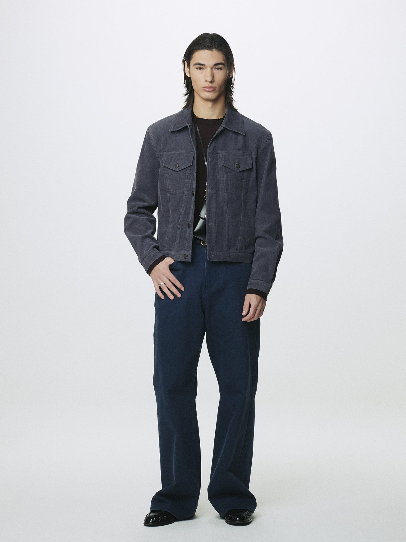 Tonywack - Washed Corduroy Type-3 Trucker (Purple Navy) product image 2 | TRAB K-Fashion Australia
