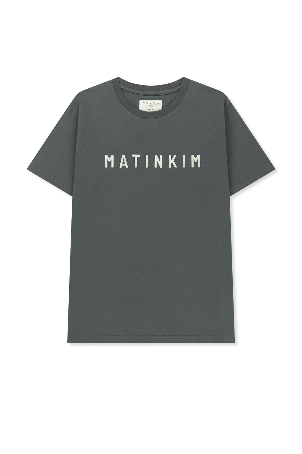 Matin Kim - Applique Felt Logo Top (Charcoal) product image 1 | TRAB K-Fashion Australia