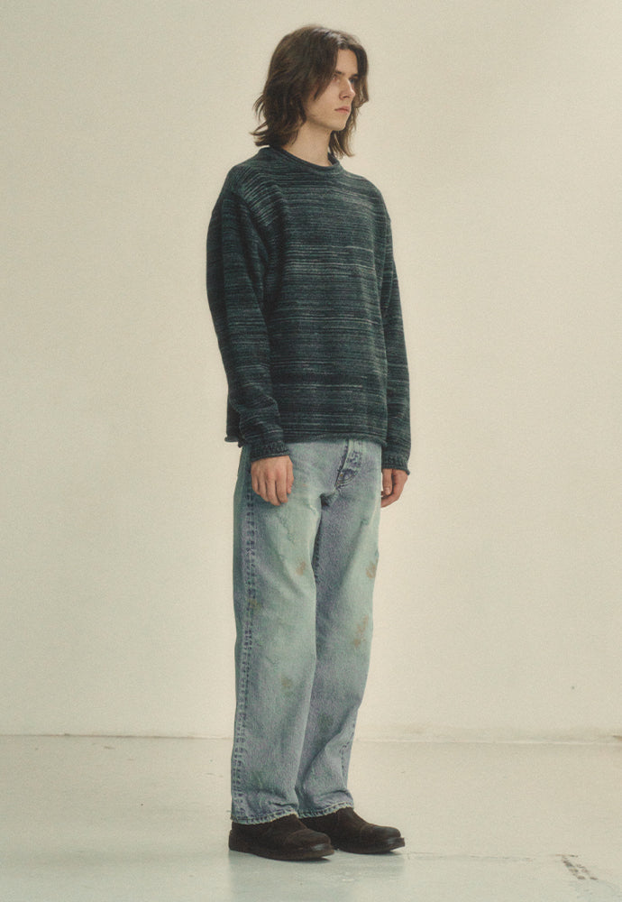 Art if acts - Melange Roll up Pullover Knit (Cliff Charcoal) product image 2 | TRAB K-Fashion Australia