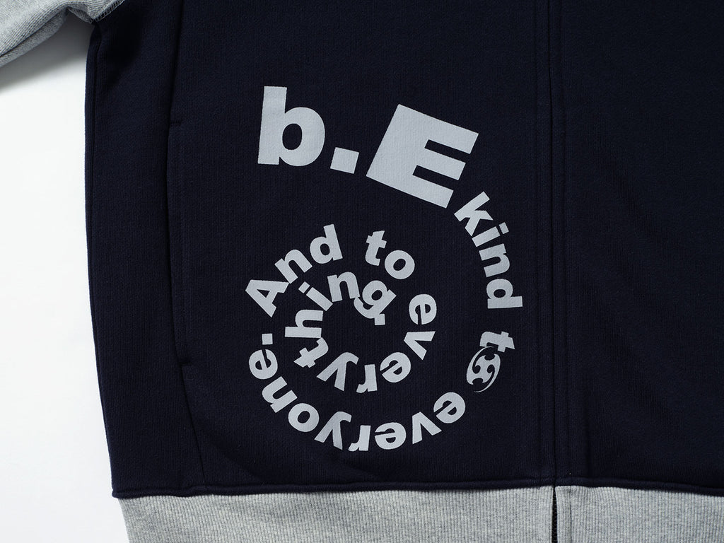 San San Gear - San San X B.E Zip-Up Hoodie (Navy) product image 5 | TRAB K-Fashion Australia