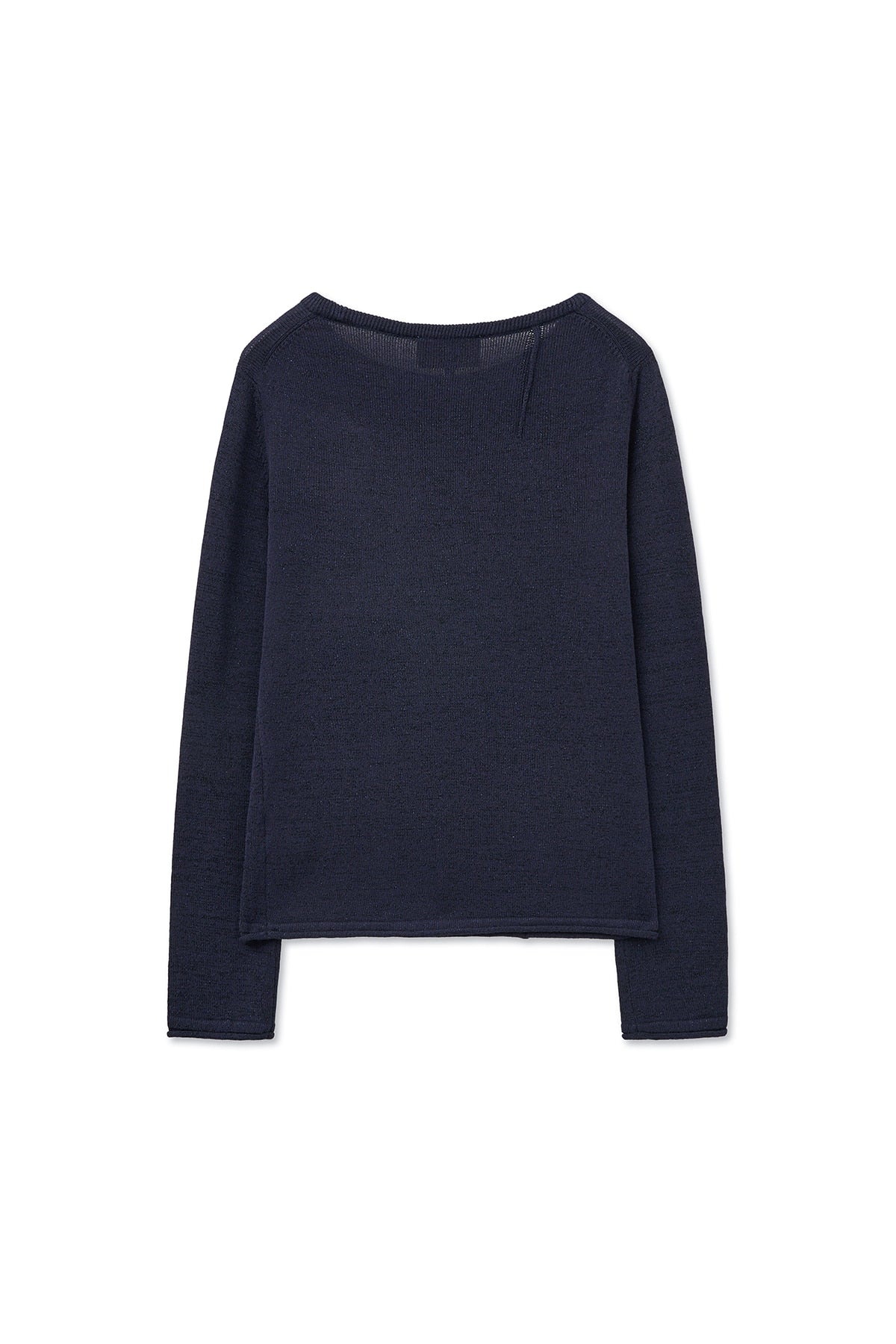 Matin Kim - Glitter Slim Logo Knit Top (Navy) product image 3 | TRAB K-Fashion Australia