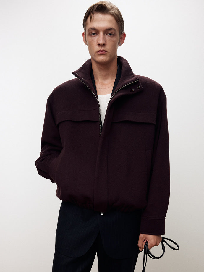 Tonywack - Wool And Cashmere Utility Blouson (Burgundy) product image 5 | TRAB K-Fashion Australia