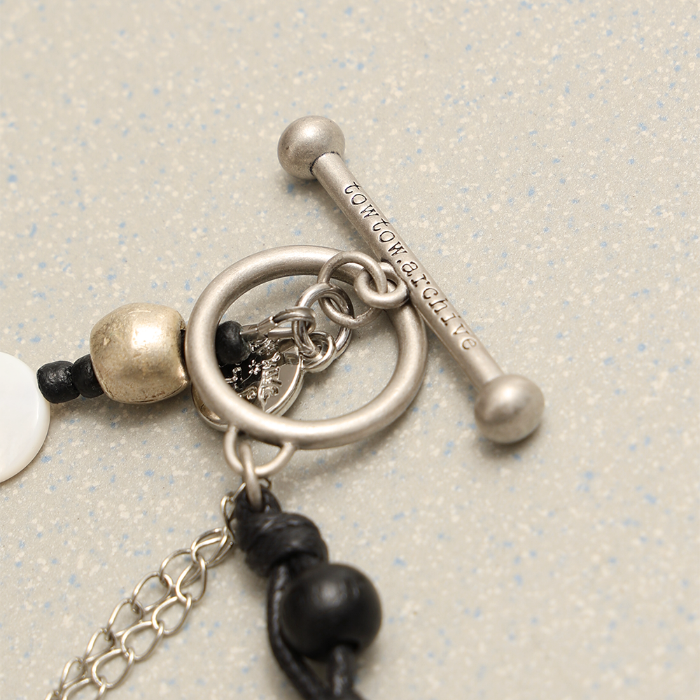 Towtow Archive - Spiral Mixed Beads Necklace (Black) product image 5 | TRAB K-Fashion Australia