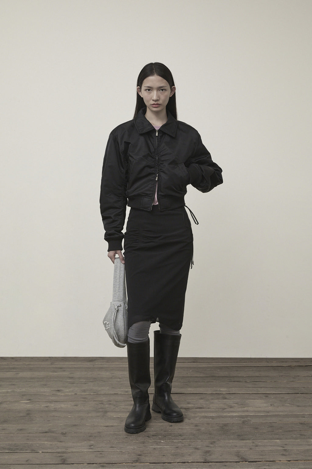 Matin Kim - Layered String Midi Skirt (Black) product image 8 | TRAB K-Fashion Australia