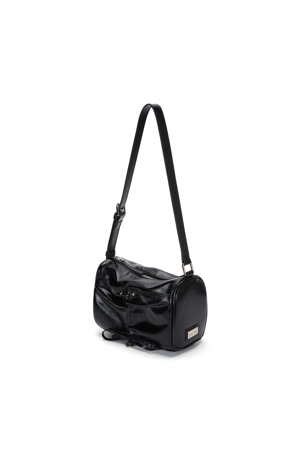 Matin Kim - Front Shirring Ribbon Mini Bag (Black) product image 2 | TRAB K-Fashion Australia