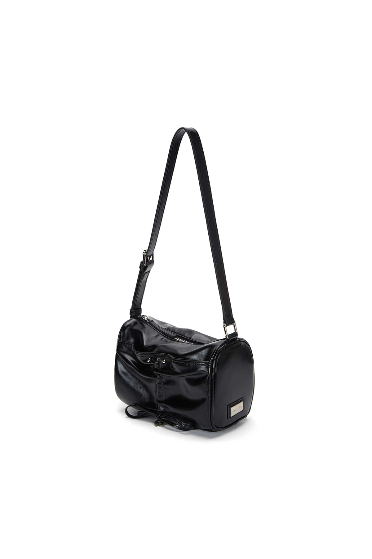 Matin Kim - Front Shirring Ribbon Mini Bag (Black) product image 2 | TRAB K-Fashion Australia