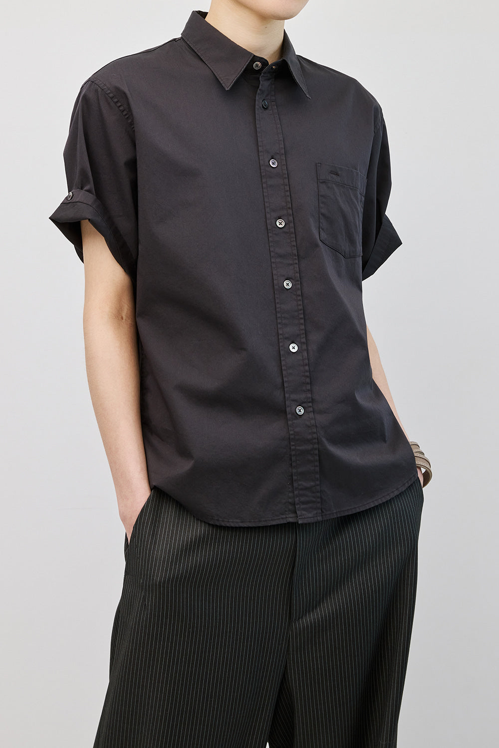 Hatchingroom - Roll Up Shirt (Charcoal) product image 16 | TRAB K-Fashion Australia