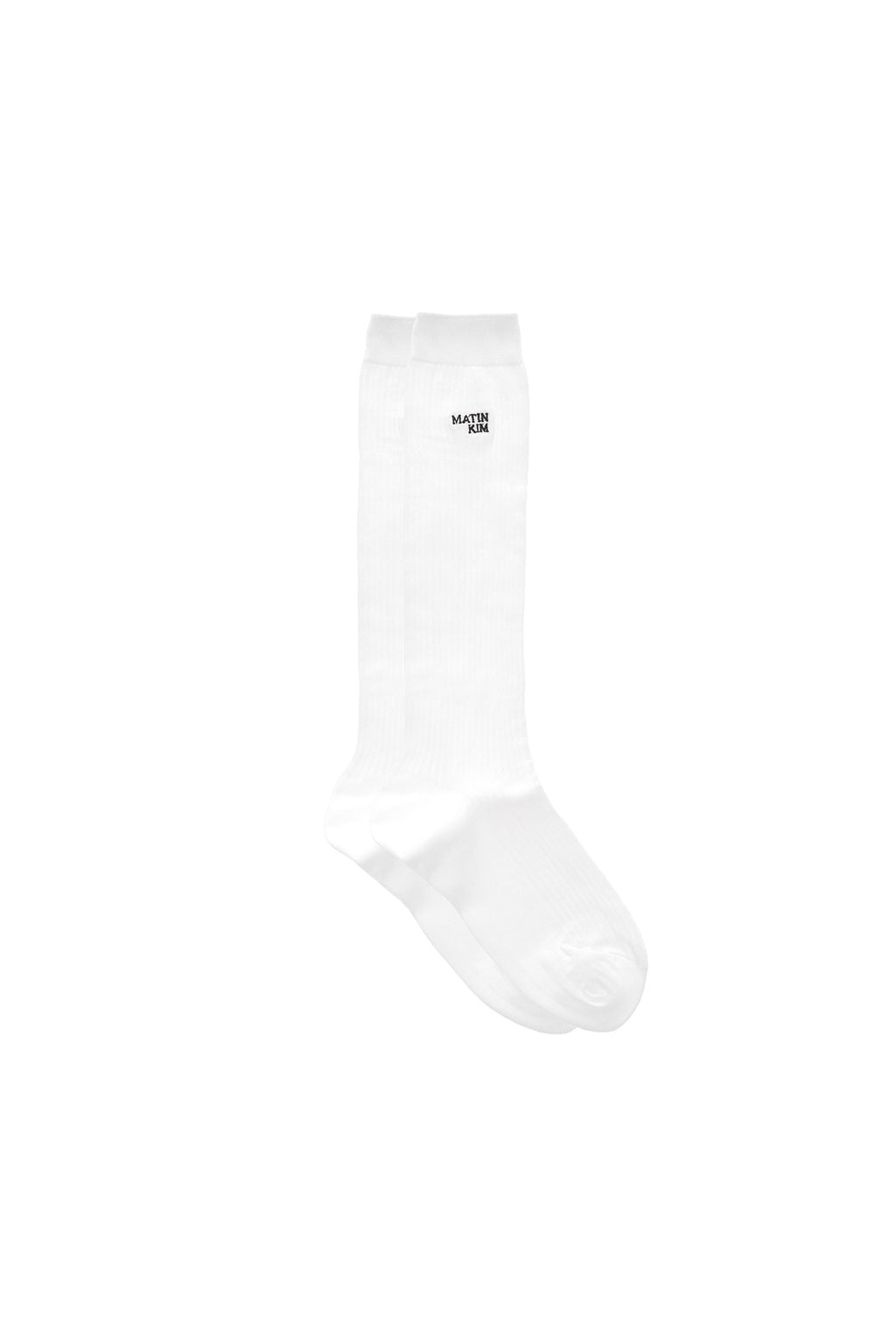 Matin Kim - Small Logo Silket Half Socks (White) product image 4 | TRAB K-Fashion Australia