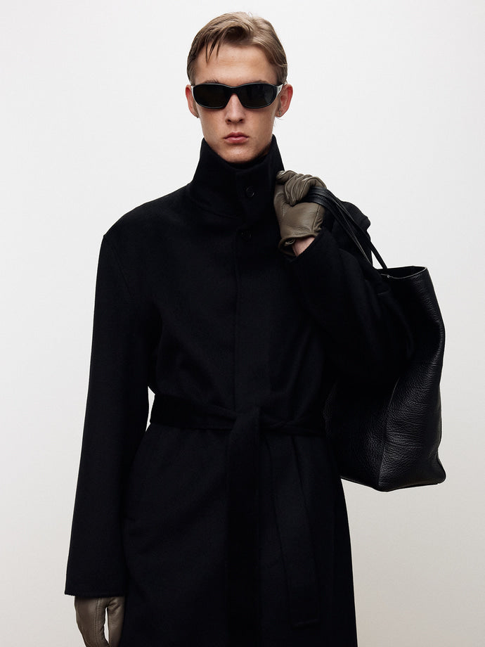 Tonywack - Hand-Made Wool Cashmere Stand-Collar Coat (Black) product image 8 | TRAB K-Fashion Australia