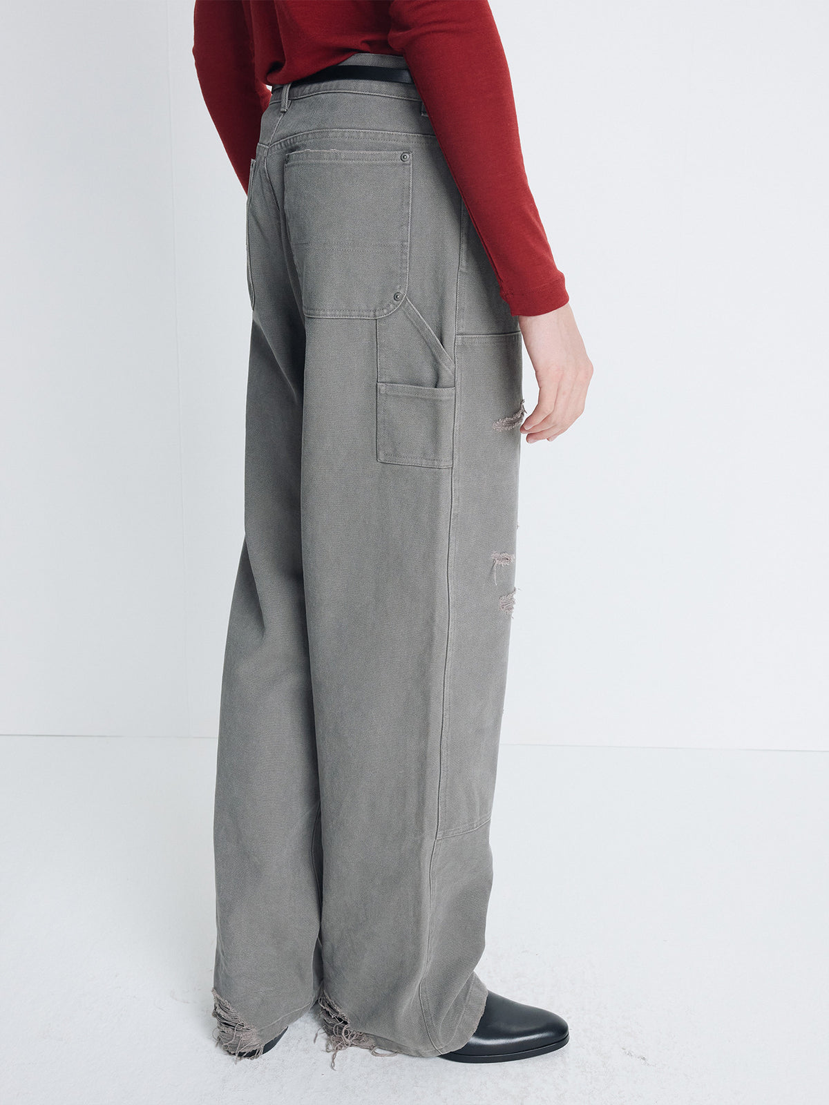 Tonywack - Grain Canvas Distressed Work Pants (Clay) product image 4 | TRAB K-Fashion Australia
